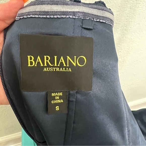 Bariano Australia navy blue lace strapless maxi dress small - Picture 3 of 3